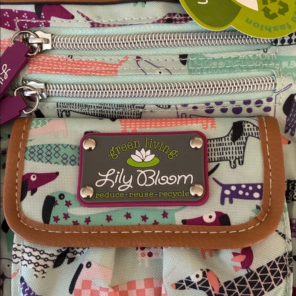 Lily Bloom weenie dog Print Crossbody Bag NEW - Picture 3 of 5